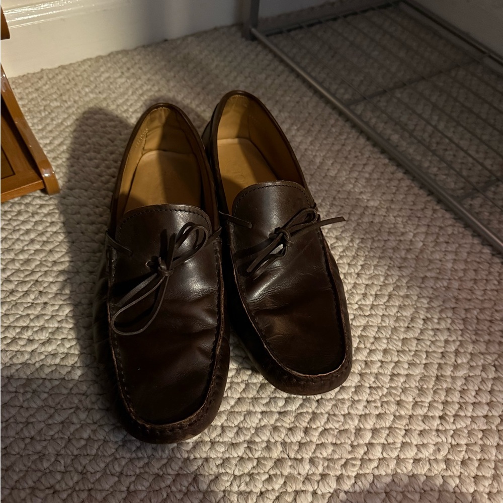 Tod's Dark Brown Leather Loafers